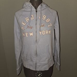 Aeropostale Light Blue Hoodie Jacket